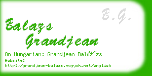 balazs grandjean business card